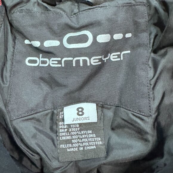 Obermeyer Juniors Ski Snow Pants Size 8 EWS System Black Adjustable Waist - Picture 3 of 12